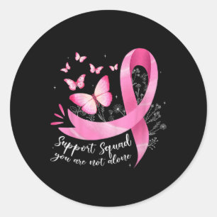 Krebsunterstützung Squad Awareness Pink Ribbon But Runder Aufkleber