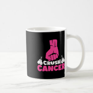 Krebsvorsorge für Crush Cancer Boxing Pink Ribbon  Kaffeetasse