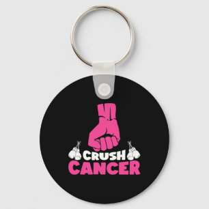 Krebsvorsorge für Crush Cancer Boxing Pink Ribbon  Schlüsselanhänger