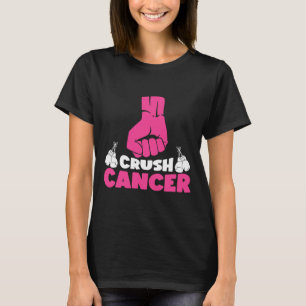 Krebsvorsorge für Crush Cancer Boxing Pink Ribbon  T-Shirt