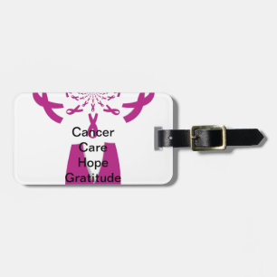 Krebsvorsorge rosa Schleife anpassen Gepäckanhänger