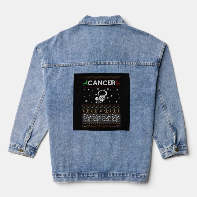 Krebsweihnachtscreme Jeansjacke (Rückseite)