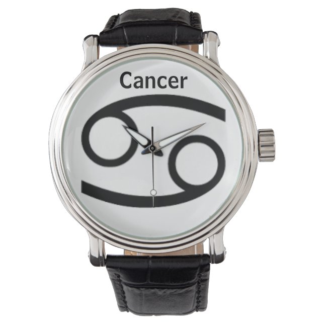 Krebszeichen des Zodiaks. Mens Uhren. Armbanduhr (Vorderseite)