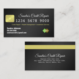 Kreditkarte Black and Gold Business Card Visitenkarte