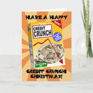 Kreditkarte Crunch Weihnachtskarte Feiertagskarte