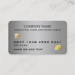 Kreditkarte für berufliche Geschäftsbüros, Grau-Im Visitenkarte