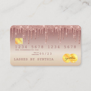 Kreditkarte Gold-Dripping-Gold-Rose Visitenkarte