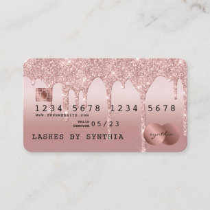 Kreditkarte Gold-Dripping-Gold-Rose Visitenkarte