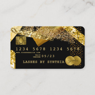 Kreditkarte Gold Foil Brush Visitenkarte