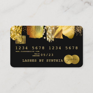 Kreditkarte Gold Foil Brush Visitenkarte