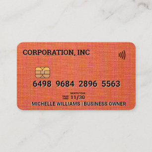 Kreditkarte   Linen Fabric Visitenkarte