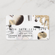 Kreditkarte Makeup Artist Gold Tropfen