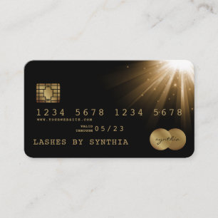 Kreditkarte schwarzes Gold Visitenkarte
