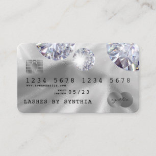 Kreditkarte Silber Diamant Visitenkarte