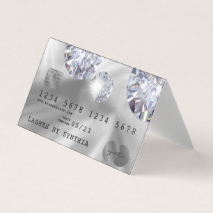 Kreditkarte Silber Diamant Visitenkarten