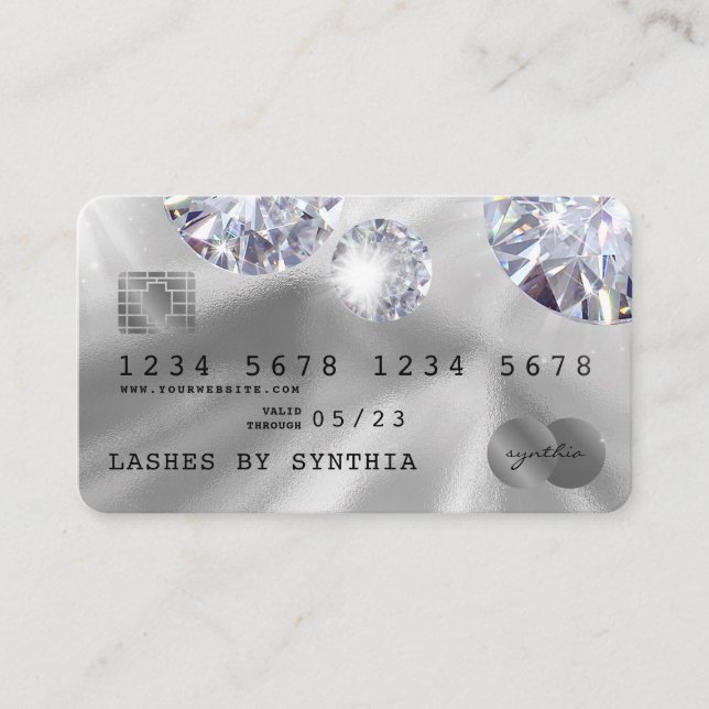 Kreditkarte Silver Diamond Visitenkarte (Vorderseite)