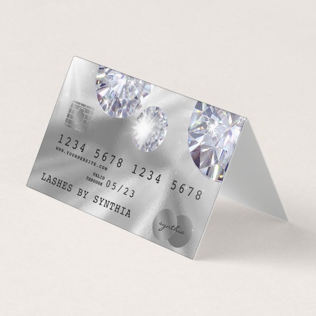Kreditkarte Silver Diamond Visitenkarten (Vorderseite)