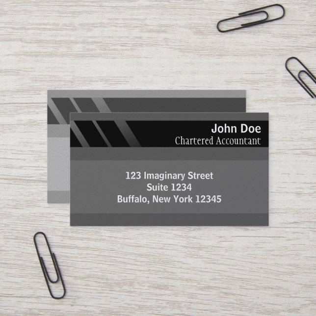 "Kreditkarte Style Business Card No.12" Visitenkarte (Vorderseite/Rückseite Beispiel)