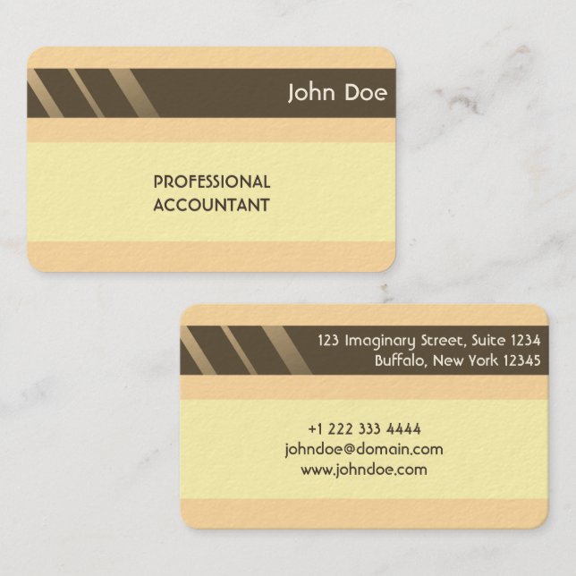 "Kreditkarte Style Business Card No.7" Visitenkarte (Vorne/Hinten)
