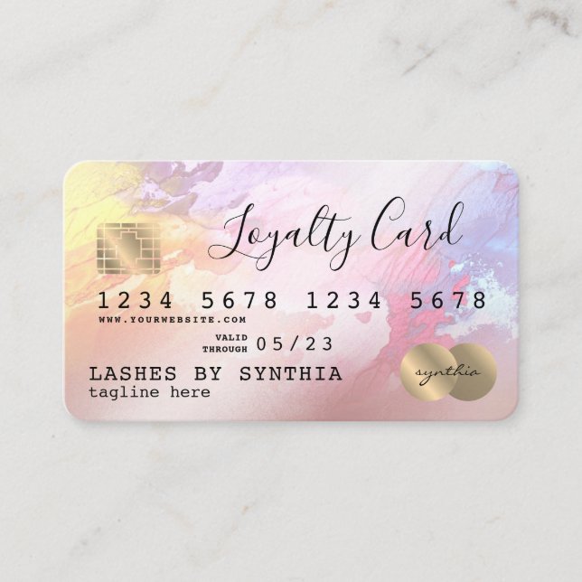 Kreditkarte Styling abstrakt Art Loyalty Card Visitenkarte (Vorderseite)