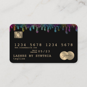 Kreditkarte Styling Dripping Unicorn Mermaid Visitenkarte
