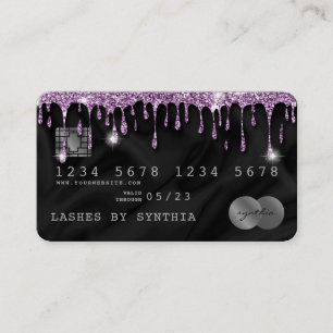 Kreditkarte Styling Dripping Violet Silk Visitenkarte