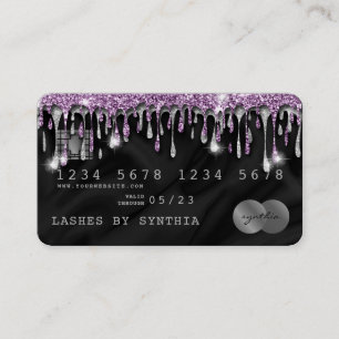 Kreditkarte Styling Dripping Violet Silk Visitenkarte