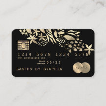 Kreditkarte Styling Floral Gold