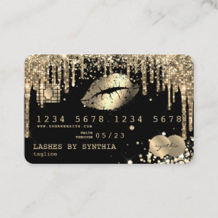 Kreditkarte Styling Gold Diamanten Visitenkarte