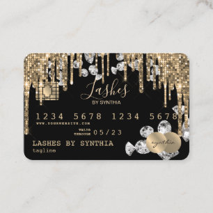Kreditkarte Styling Gold Diamanten Visitenkarte