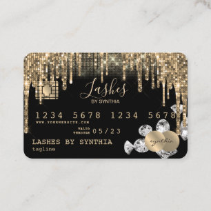Kreditkarte Styling Gold Diamanten Visitenkarte