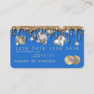 Kreditkarte Styling Gold Diamonds Visitenkarte