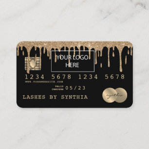 Kreditkarte Styling Gold hinzufügen Logo Visitenkarte