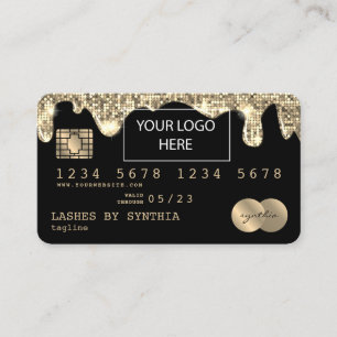 Kreditkarte Styling Gold Logo Visitenkarte