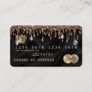 Kreditkarte Styling Gold Silk Visitenkarte