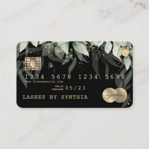 Kreditkarte Styling Green Floral Visitenkarte