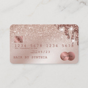 Kreditkarte Styling Rose Gold Confetti Visitenkarte