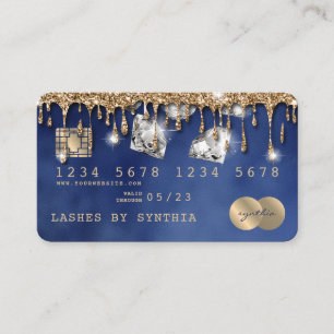 Kreditkartenstyling Gold Diamonds Visitenkarte