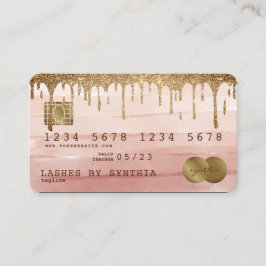 Kreditkartenstyling Gold staubige Rose Visitenkarte