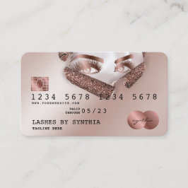Kreditkartenstyling Rose Gold Long Lash Thorn Visitenkarte