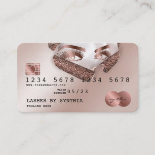 Kreditkartenstyling Rose Gold Long Lash Thorn Visitenkarte