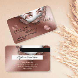 Kreditkartenstyling Rose Gold Long Lash Thorn Visitenkarte