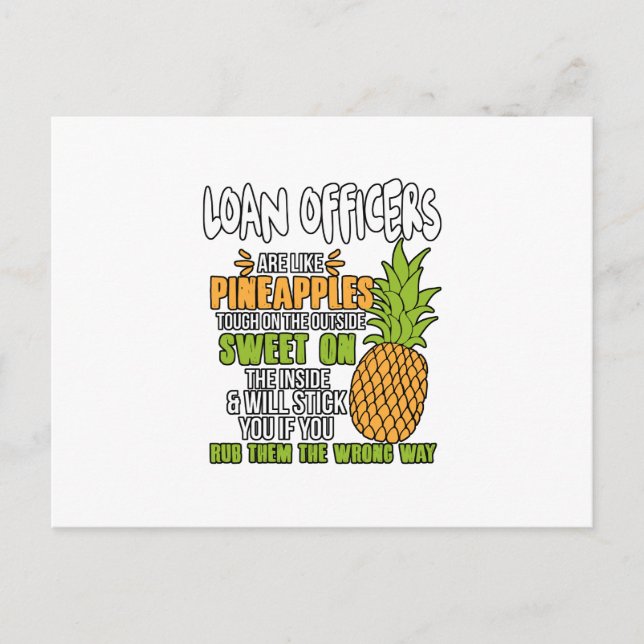 Kreditvermittler sind wie Ananas. Postkarte (Vorderseite)