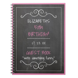 Kreide der Guestbook-50. Geburtstags-Party-Feier-  Notizblock
