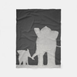 Kreide-Elefant-Familie Fleecedecke