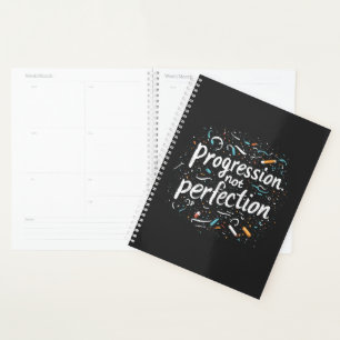 Kreide-Progression Nicht Perfektion Zurück zur Sch Planer