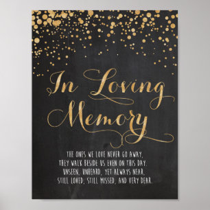 Kreide und Glitter In liebevoller Erinnerung Poster