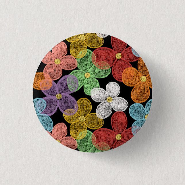 Kreidegänseblümchen Button (Vorderseite)
