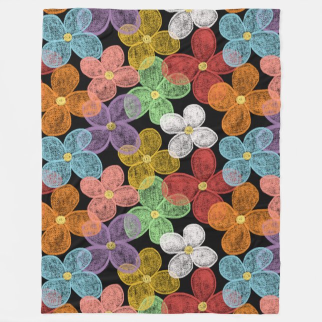 Kreidegänseblümchen Fleecedecke (Vorderseite)
