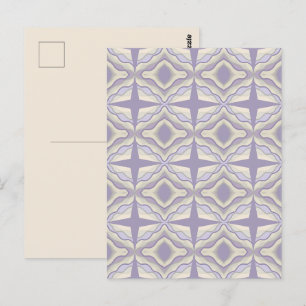 Kreidegrau Lavendel Oktogon Stern Geometrisches De Postkarte